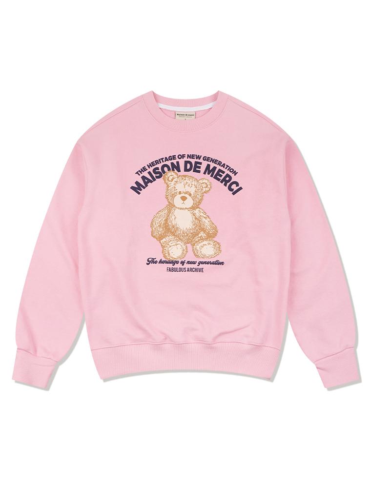 LA MAISON STUDIO Unisex Bear Friends Regular Fit Sweatshirt Pink (Fcf1Ts322M)