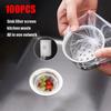 100Pcs/Bag Stretchable Sink Trash Strainer Disposable Sink Mesh Bag  Dishwashing Sink