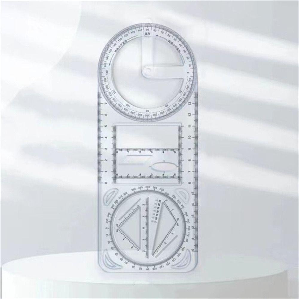 Activity Angle Drawing Ruler Multifunctional Ruler Straight Geometry Ruler Transparent Measurement Drawing Template High School