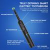 Smart Rechargeable Electric Toothbrush with 6 Heads, Rotary Oral B Compatible Replacement Brush Heads for Adults Whitening