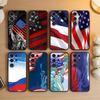 Freiheitsstatue Amerika USA Flagge Handyhülle Für Samsung S26,S25,S24,S23,S22,S21,S20,Ultra,Plus,FE Schwarze Weiche Hülle