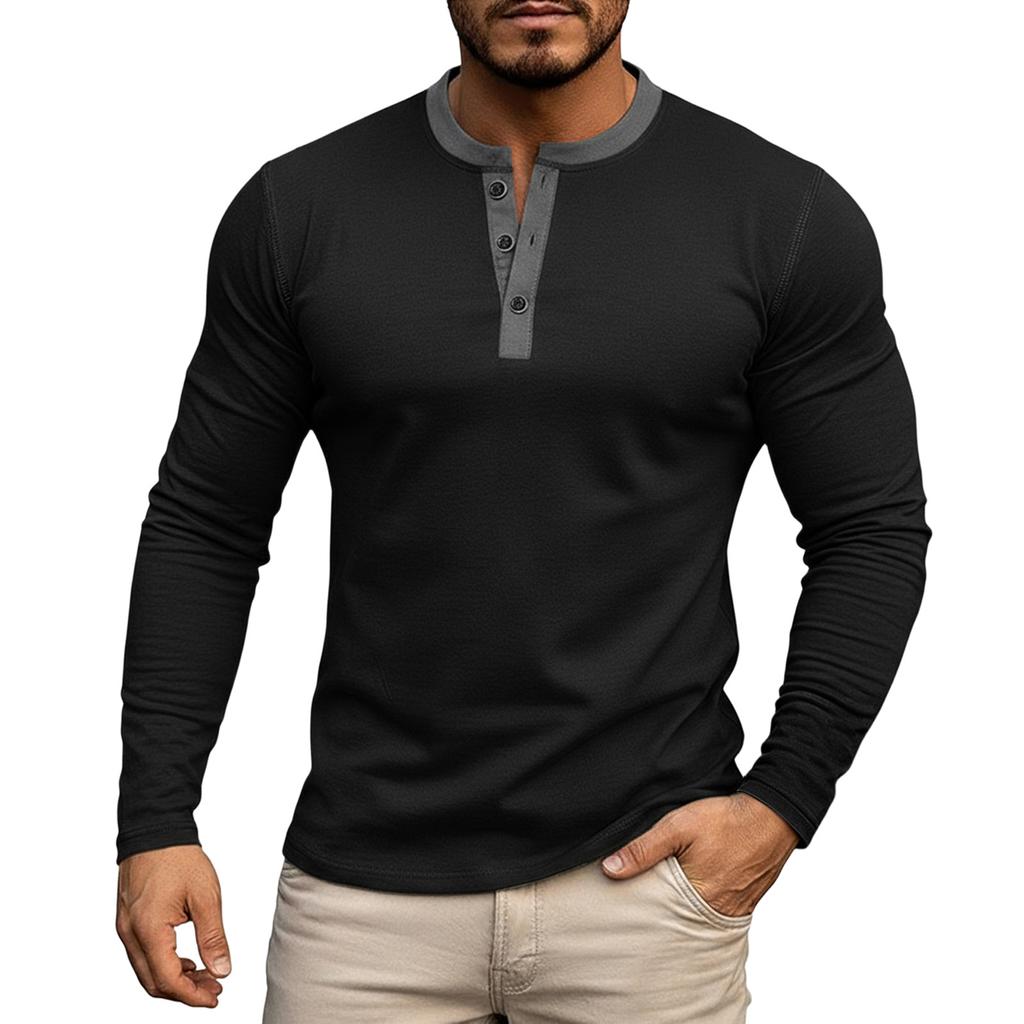 Męskie Kolorowe Bluzki z Długim Rękawem Męskie Codzienne Modne Bluzki z Długim Rękawem