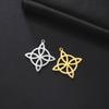 Teamer 5pcs Witch Knot Charm Vintage Knot Amulet Stainless Steel Charms for Bracelet Jewelry Making Accessories Wholesale