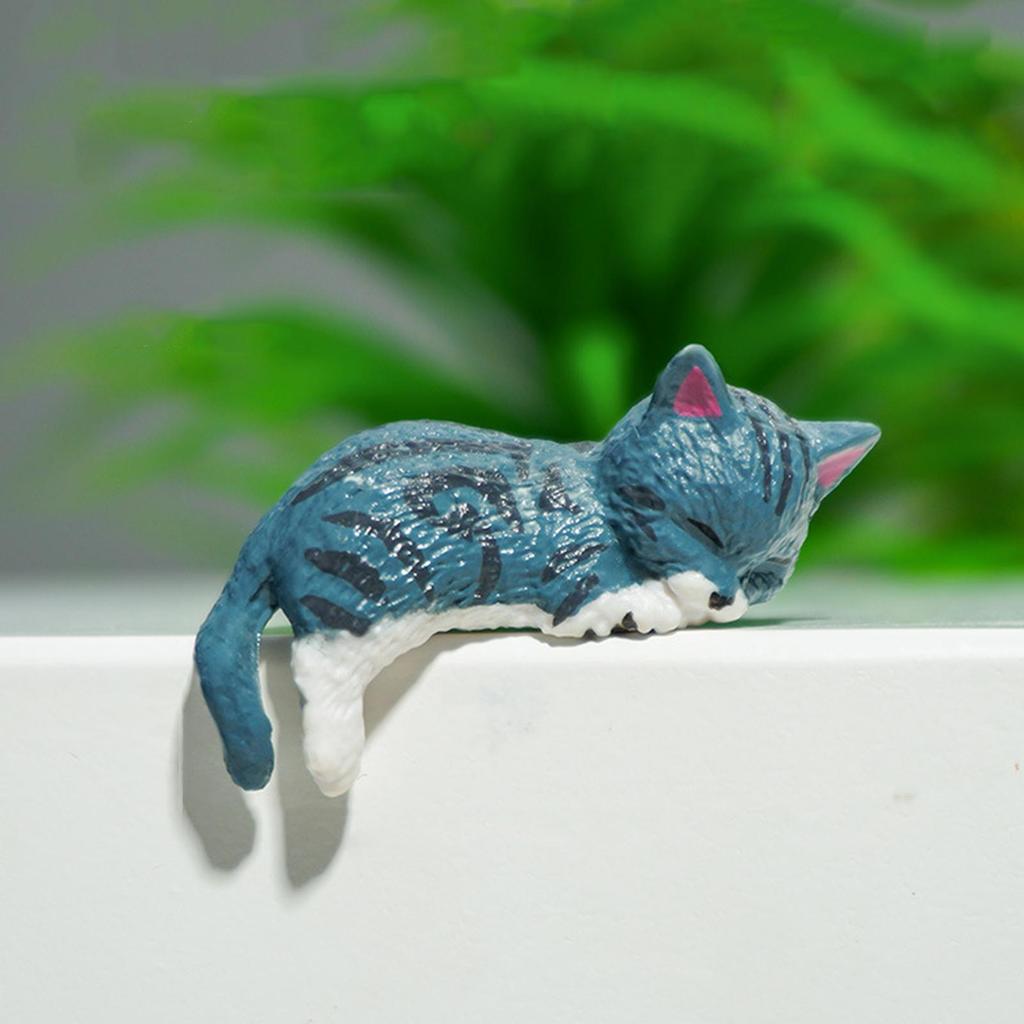 10pcs Mini Cat Figurines Adorable PVC Cat Model Dashboard Figures for Car for Trailer RV Truck Automotive Sedan Pickup Bedroom