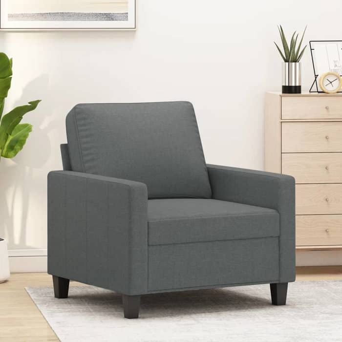 VidaXL Armchair Dark Grey 60 Cm Fabric, Armchair, Tub Chair, Club Chair, Sofa, Comfortable Sofa, Seat of 359148