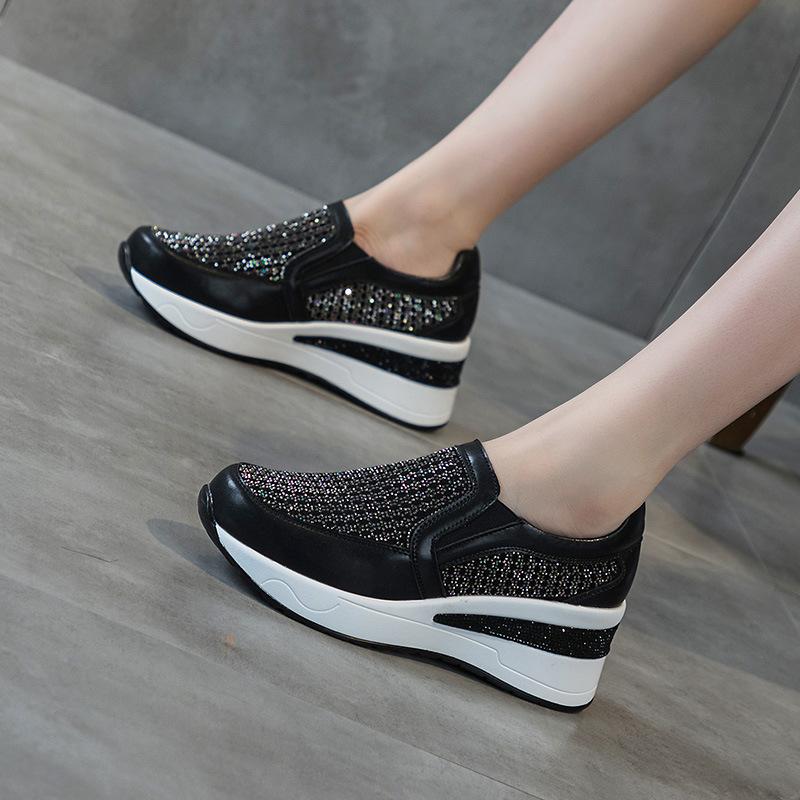 Trade shallow casual shoes women's spring new loafers shallow thick-soled casual single shoes lightweight travel shoes