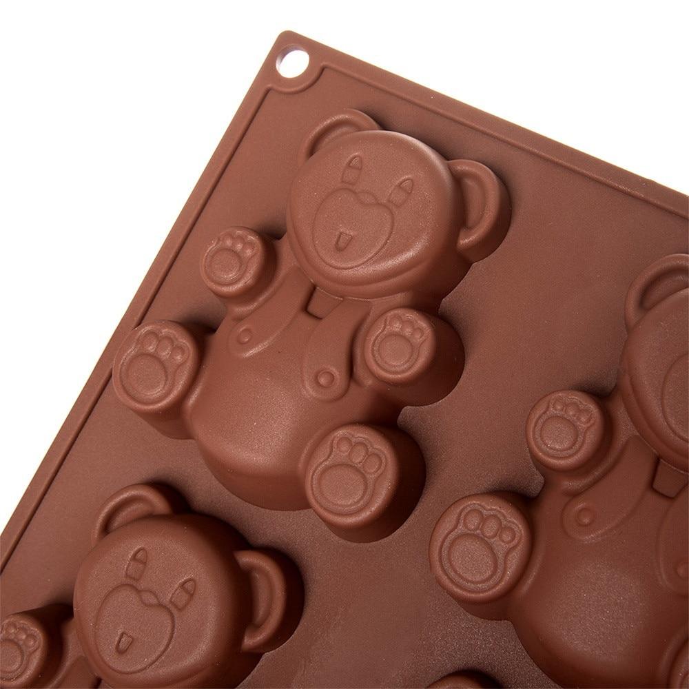 Orion Silikon Bären Kuchenform 6-fach Antihaft Backform 30x17.5x2 cm Keks Brownie Schokoladenform Flexibel Einfache Entnahme Langlebiges Backwerkzeug