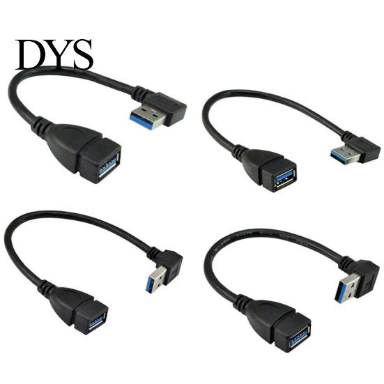 Câble Adaptateur d'Extension USB 3.0 Type A Mâle à Femelle Coudé à 90 Degrés