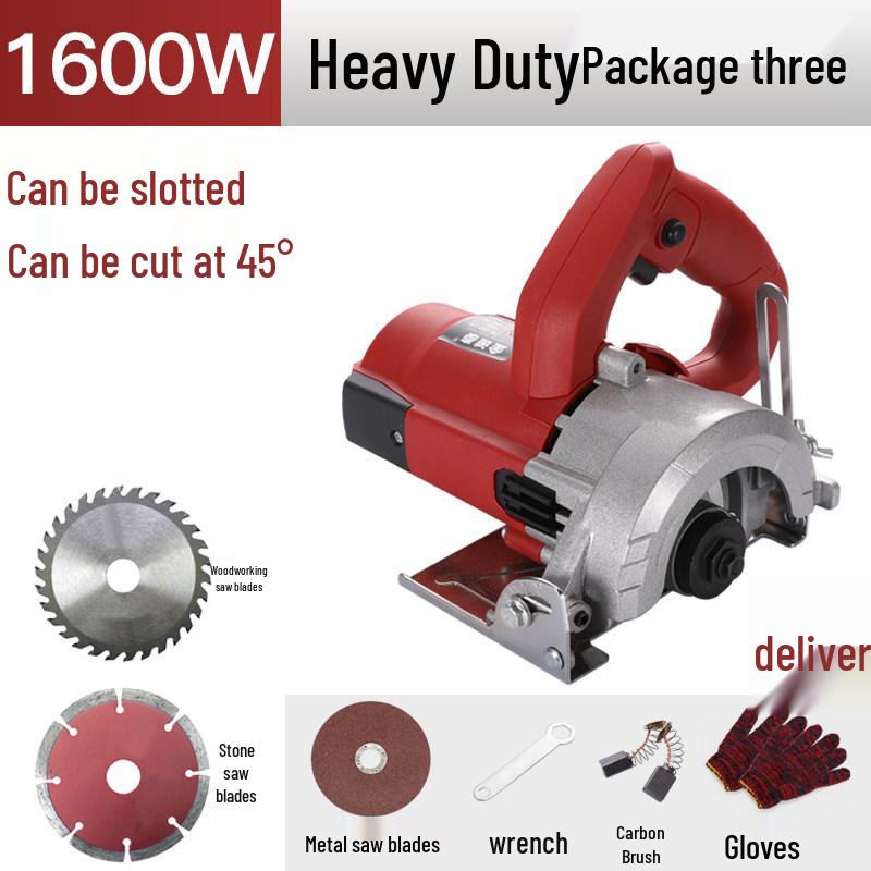Electric Multi-Function Handheld Chainsaw: Wood, Stone, Tile Cutter 