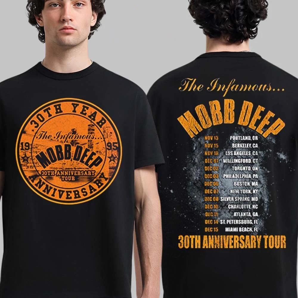 The Infamous Mobb Deep 30th Anniversary Tour 2025 Logo With Dates Back T-Shirt Unisex T-Shirt XXL