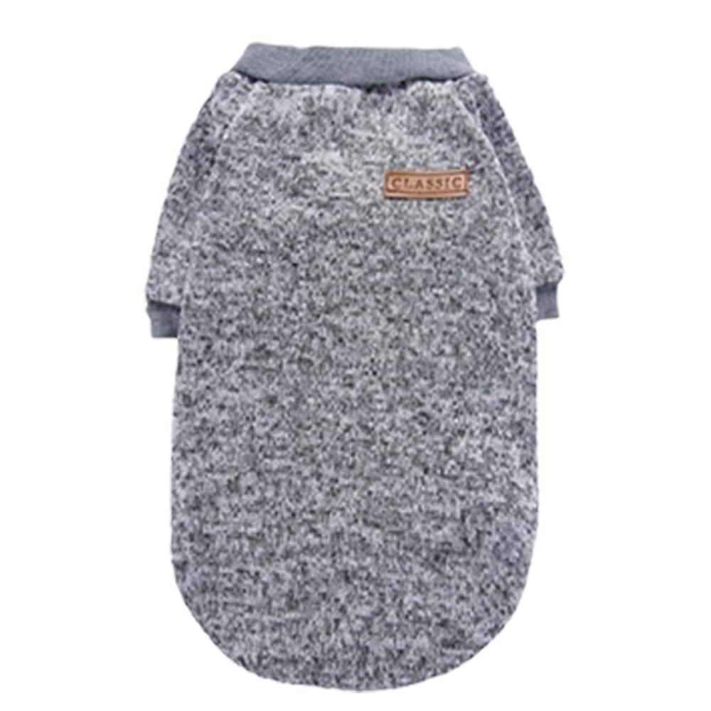 Fleece-Lined Thermal 2-Leg Pet Hoodie for French Bulldogs & Teddy, Winter Knit Sweater Small Medium Dogs Cats