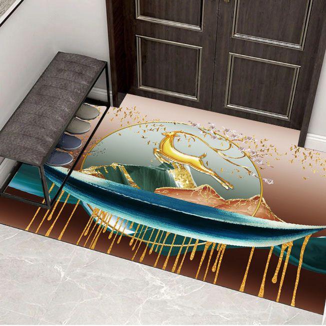 Entrance Mat Floor Mats Non-Slip Back Rubber Welcome Doormat Bathroom Kitchen Mat