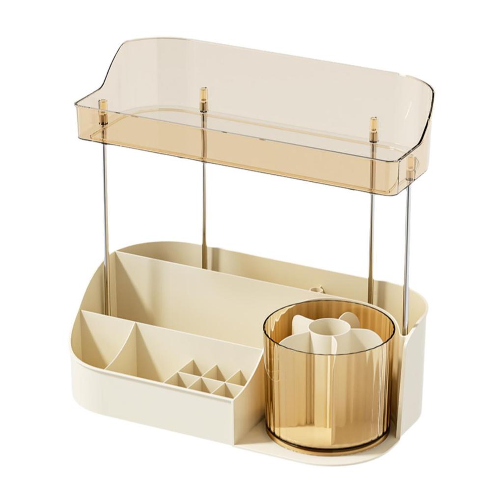 Makeup Desk Organizer Stylish Versatile Display Case Decorative Skincare Organiser for Counter Desktop Dresser Bathroom Perfume