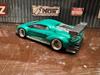 Metallic green Lamborghini Temerario minicar