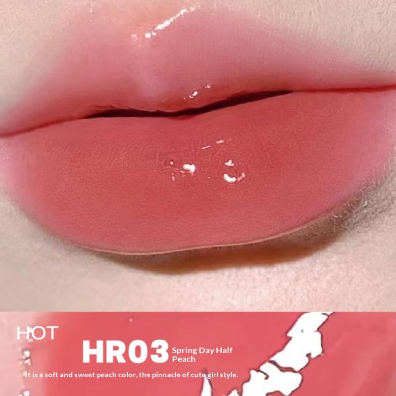 Spiegelglas Gelee Fester Lipgloss Pfirsich Lippenstift Feuchtigkeitsspendender Klarer Wasser Lipgloss Feuchtigkeitsspendender Lip Tint Make-up Koreanische Kosmetik