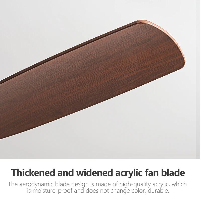 Modern Home 48 Inch Ceiling Fan Light Strong Wind DC Remote Control Ceiling Fan Home Atmosphere Silent Decorative Fan