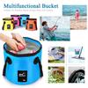 12/20L Outdoor Camping Opvouwbare Emmer met Draagbaar Handvat Waterdicht Multifunctioneel Auto Wassen Vissen Opvouwbare Wateropslag Emmer