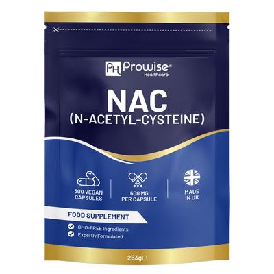 Vegan N-Acetyl-Cysteine (NAC) Nutritional Supplements 600mg | 300 Capsules
