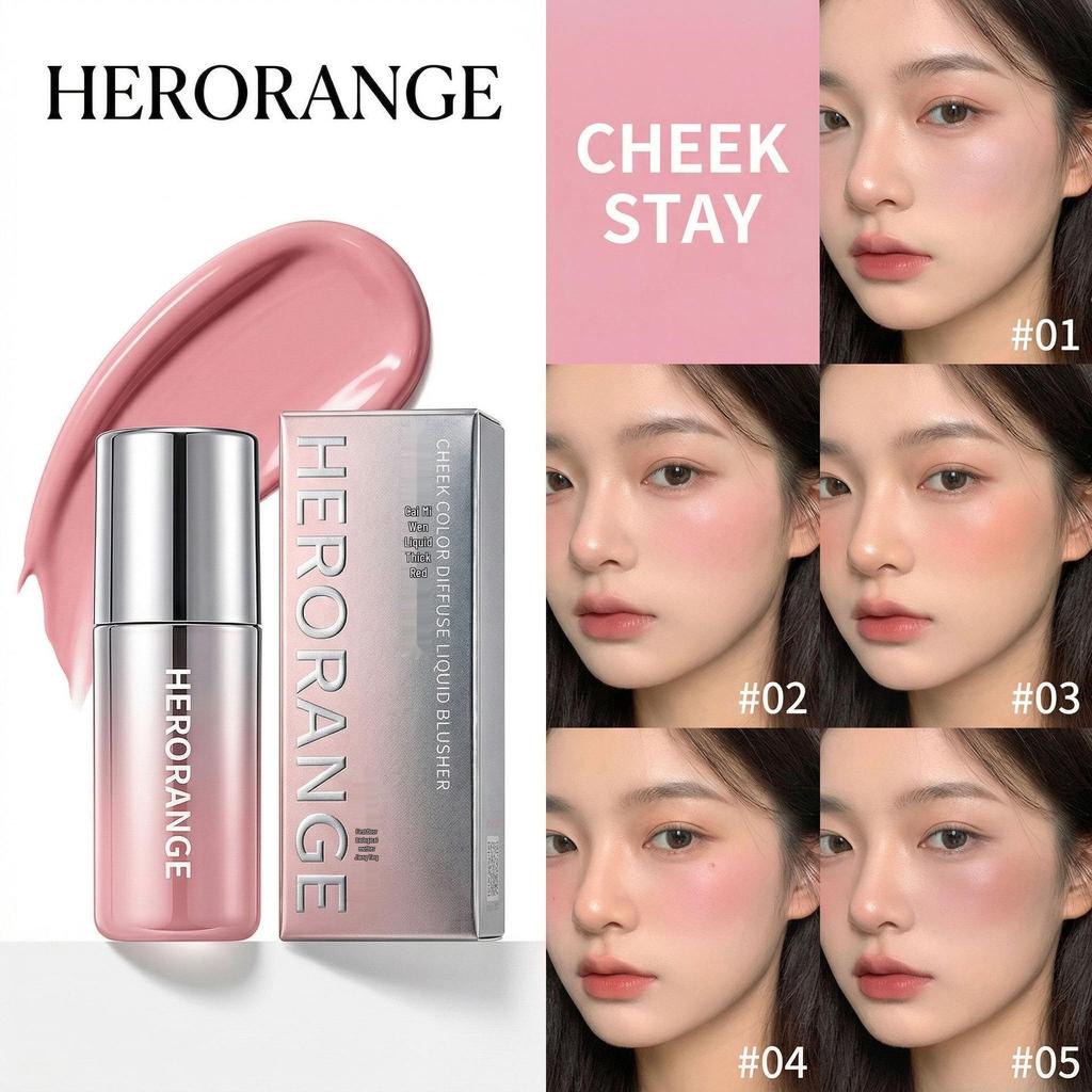 Koreanischer Stil Natürliches Mattes Flüssiges Rouge - Geringe Sättigung, Mehrzweck-Wangenfarbe