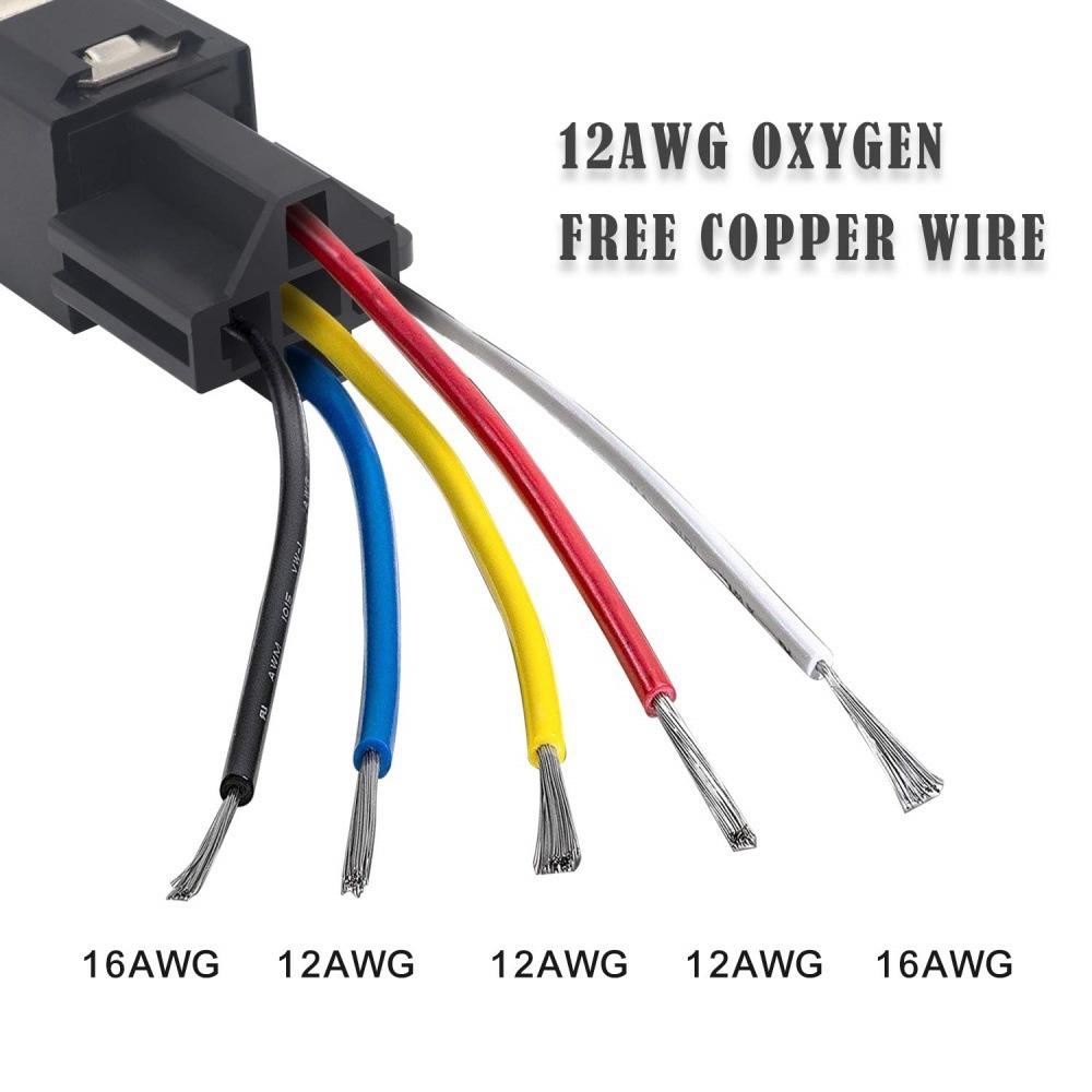 5-pin 40A relay with safety seat-6-piece set