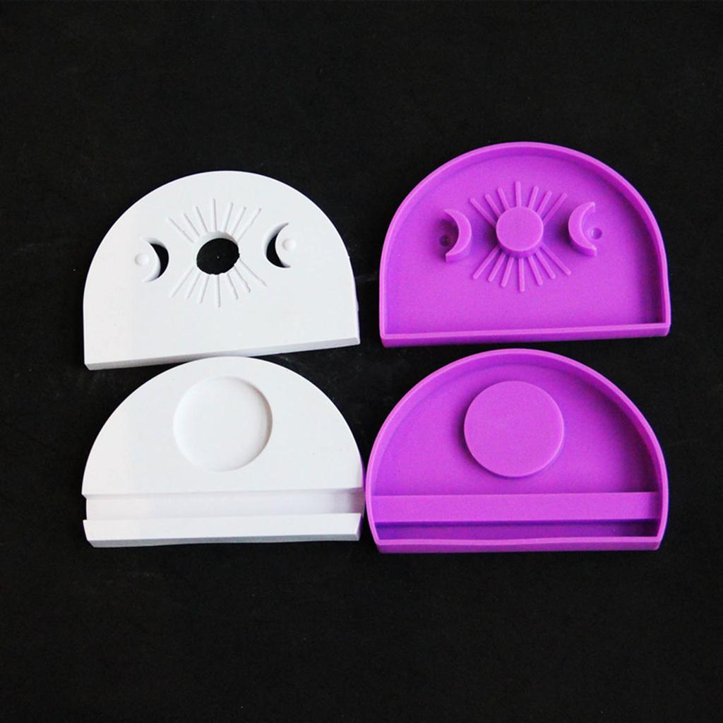Sun Moon Candlestick Silicone Mold Candle Base Mould Aromatherapy Candle Holder Molds for Tealight Candle Holder
