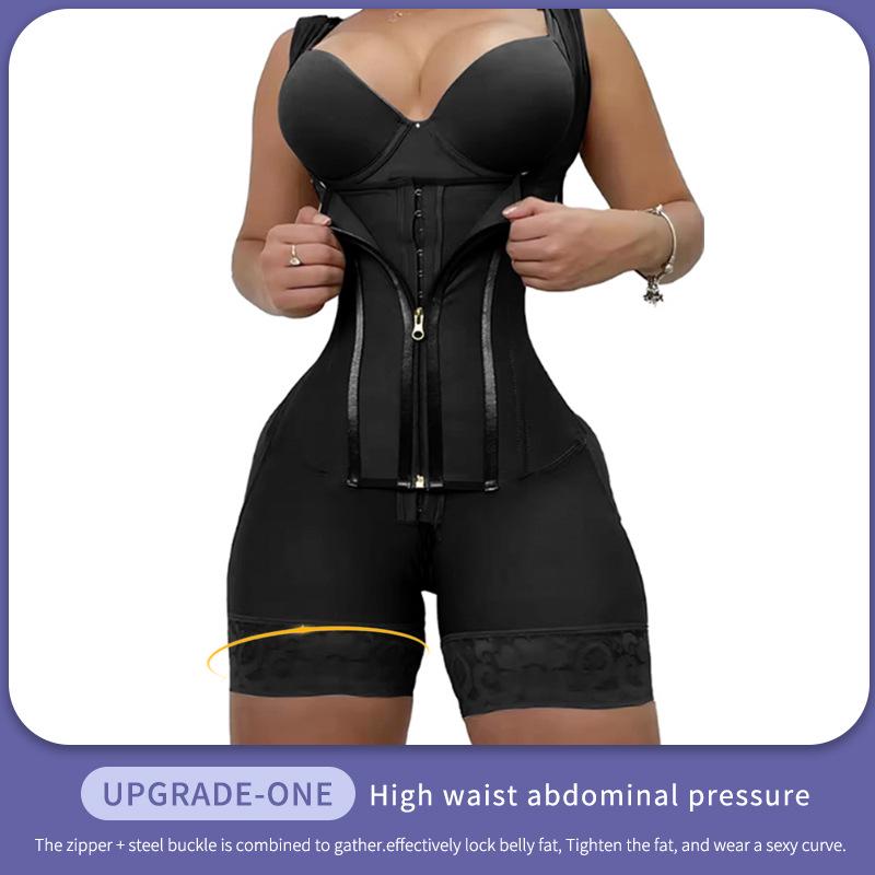 Double-Layer Reinforced Waist Cincher Bodysuit - High-Waisted, Tummy Control & Hip-Lifting Shapewear for Women