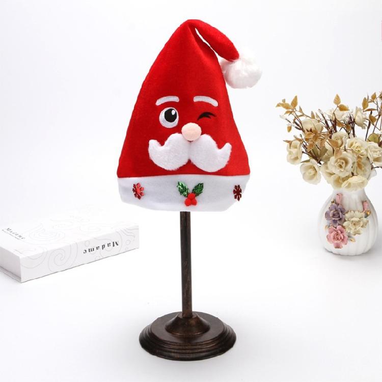 Christmas Hat Santa Hat Xmas Holiday Hat Unisex Golden Velvet Comfort Hats