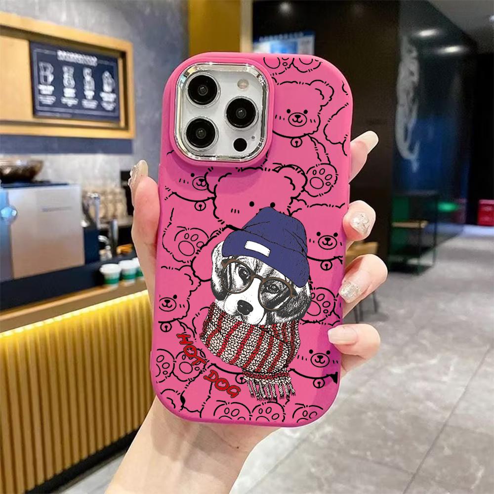 Phone Case: 2D Flat Design Suitable for iPhone 18 17 16 15 14 13 Pro Protective Case, Couple Style, Vintage Fashion, Christmas and Halloween Gift