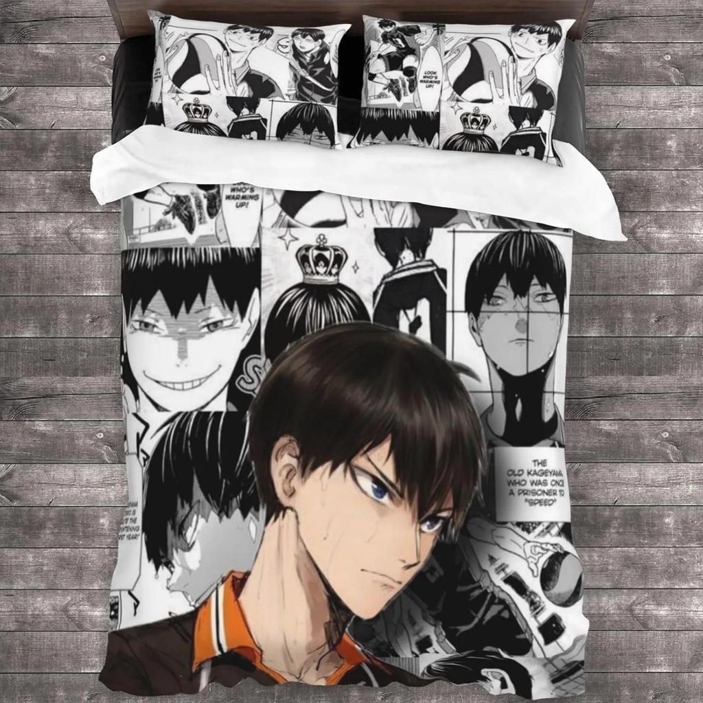 Comforter Haikyuu Children'S Volleyball Bedding Set Boys Girls Bedroom Decoration Single Double Size Kids Gift