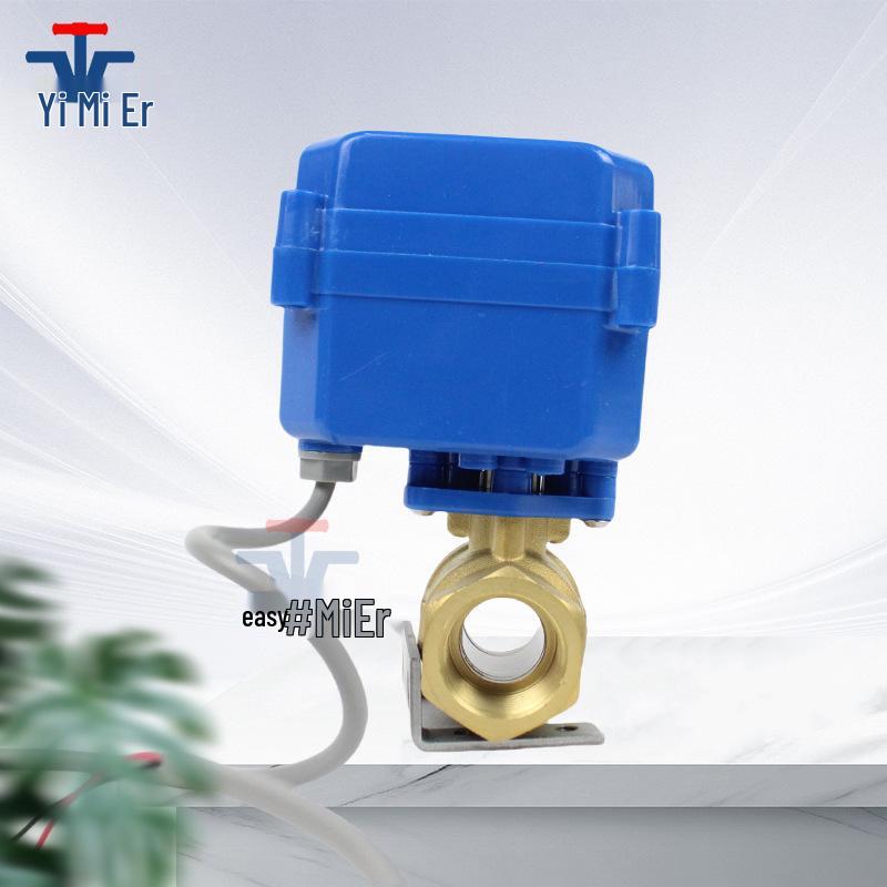 YMER Valvola a Sfera Elettrica in Ottone 220V 3/4" per Irrigazione Agricola, Controllo a Tre Fili