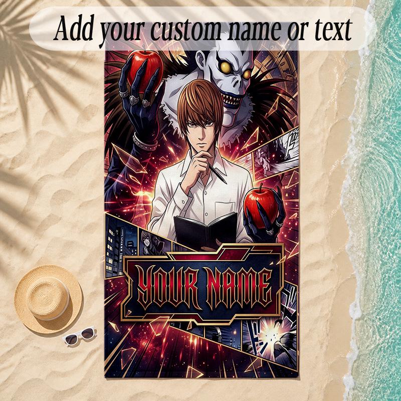 Beach TowelDeath Note Custom Name Text Personalized Soft Towel for Beach Pool Indoor Home Decor Gift