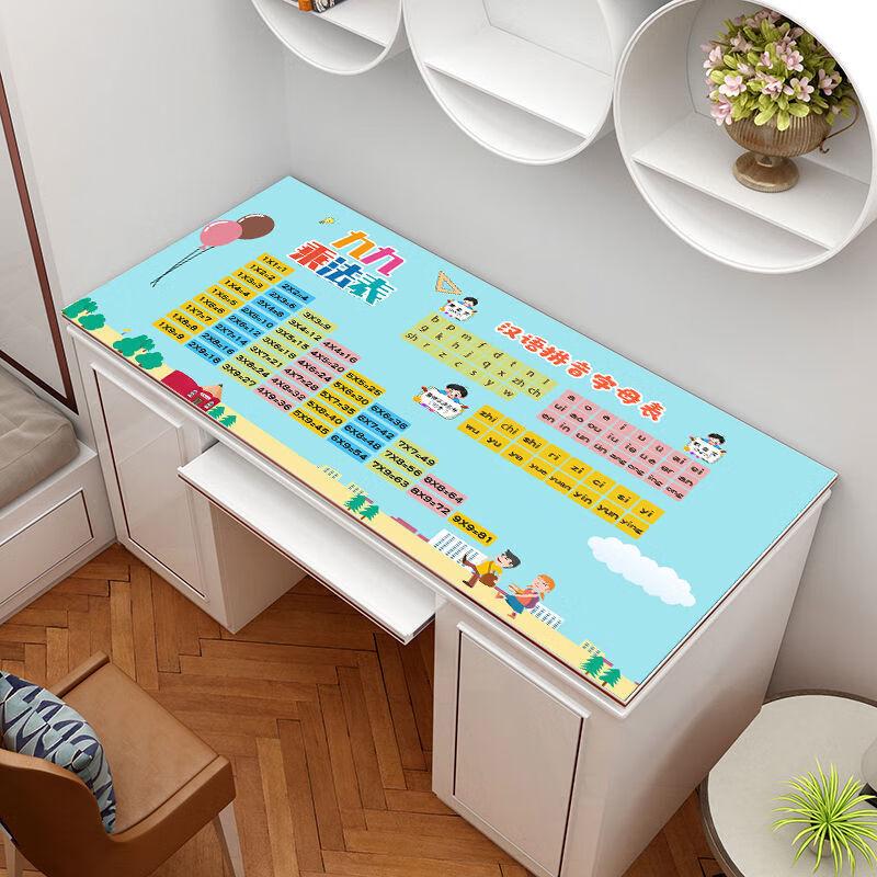 Children's Leather Desk Mat with Multiplication Table