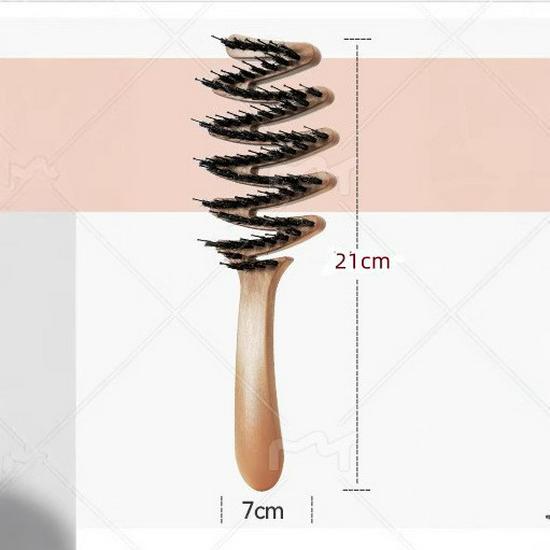 Bristle Pine Cone Pig Comb: Anti-Static Fluffy Hair Care & Scalp Massage Comb for Nourishing, Straightening & High Skull Top Styling.