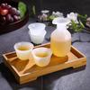 Elegant White Jade Porcelain Wine & Sake Dispenser Set