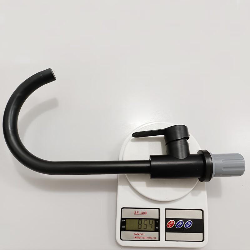 VEMUSE Black Stainless Steel Kitchen Sink Mixer Faucet