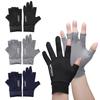 Ice Silk Gloves Men's and Women's Sports Cycling High Elastic Half Finger Open Finger Two Finger Fishing Fitness Protective Gloves