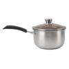 Milk Pot for Stove Top Stainless Steel with Lid Single Handle Saucepan Household Kitchen Utensils