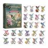 Advent Calendar for Girls Boys 2026 Hummingbird Calendar, 24-Day Acrylic Ornament Set with Bird Figure Kids Christmas Gifts Countdown,