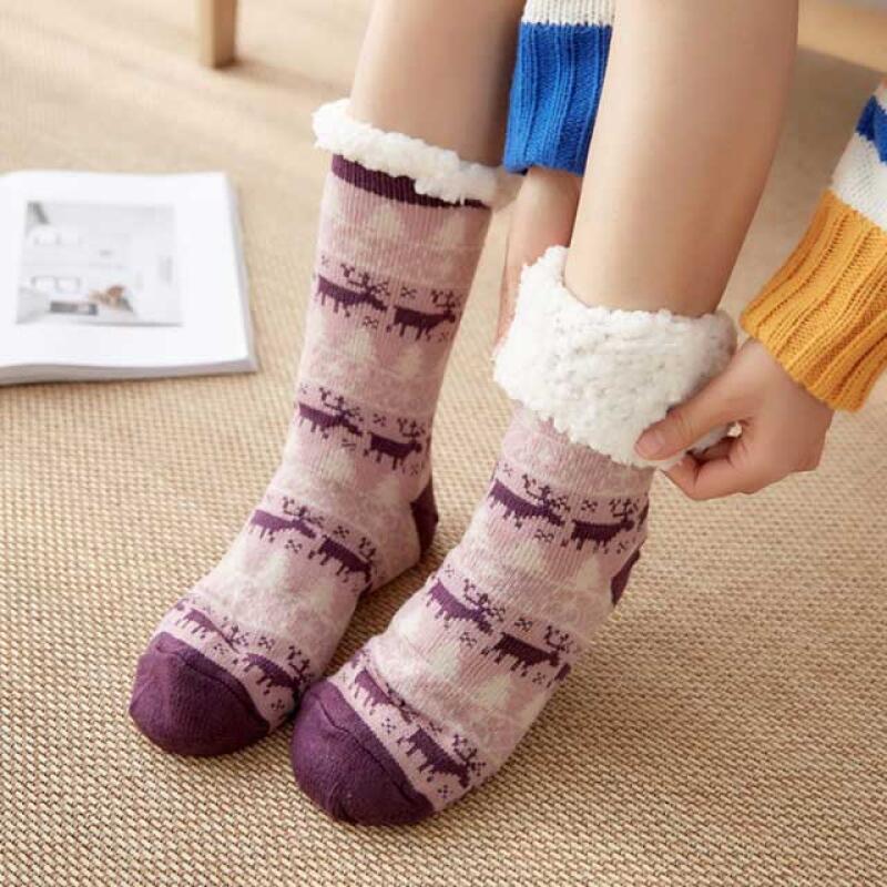 Patterned sleep socks, winter long socks, thermal insulation, cold hands and feet