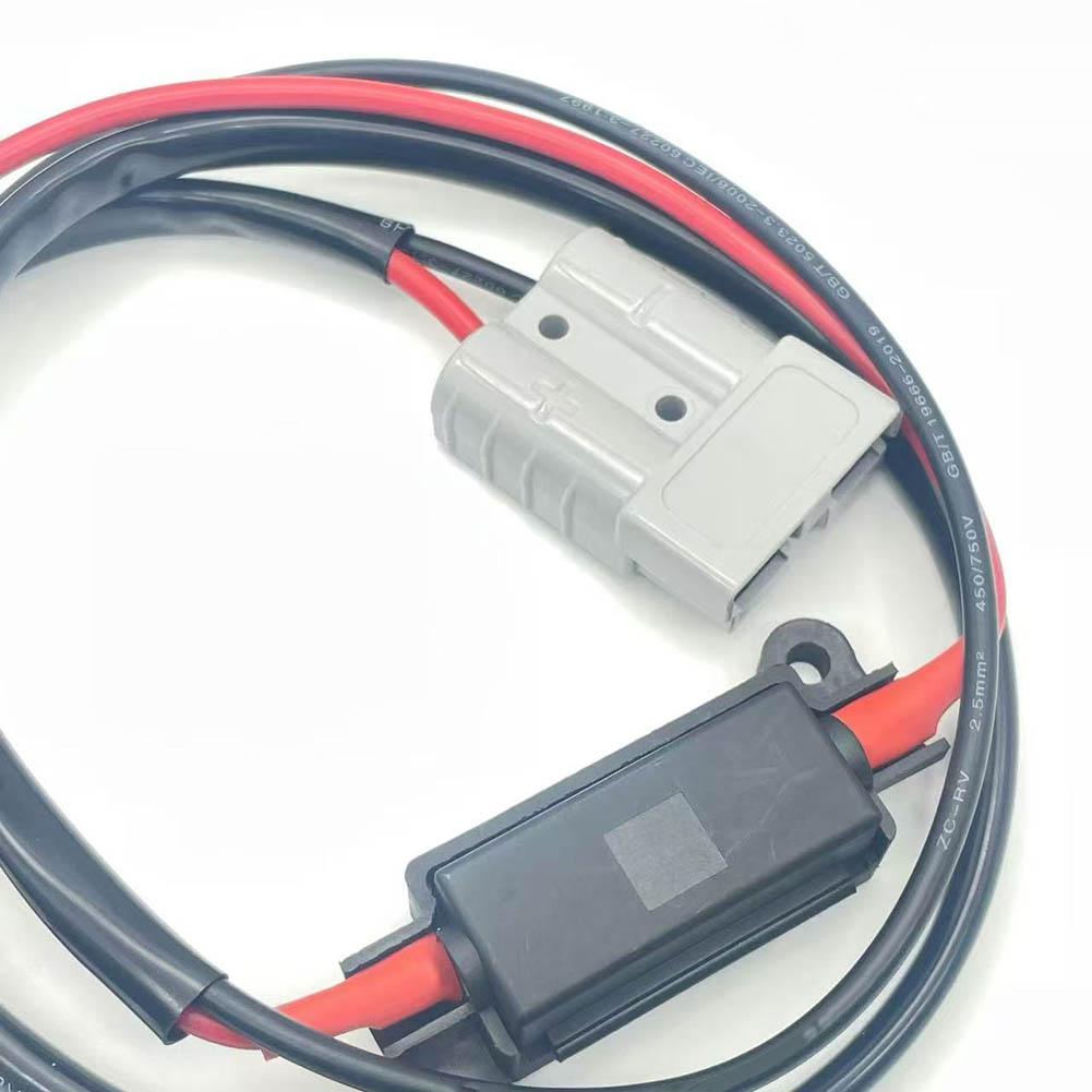 1pc 50A For-Anderson Connector Battery Quick Connect/Disconnect Connector Cable Kit With 40A Fuse High Conductivity Terminals