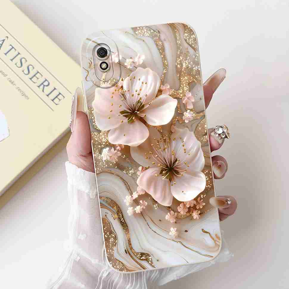 Nuova Cover Per Redmi 9A M2006C3LG Ragazza alla Moda Fiocco Rosa Cover Morbida in Silicone Per Xiaomi Redmi 9AT 9 A 6.53" Custodia per Telefono Antiurto