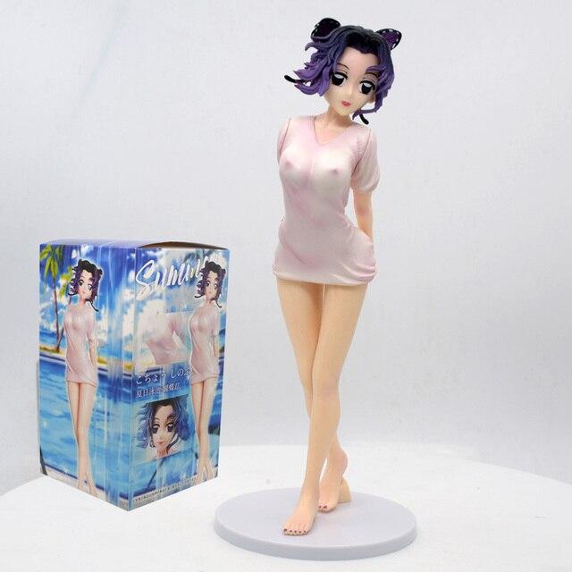 25cm Anime Demon Slayer Figure Kanroji Mitsuri Statue Pvc Action Figure Kimetsu No Yaiba Kochou Shinobu Uniform Nezuko Figurine