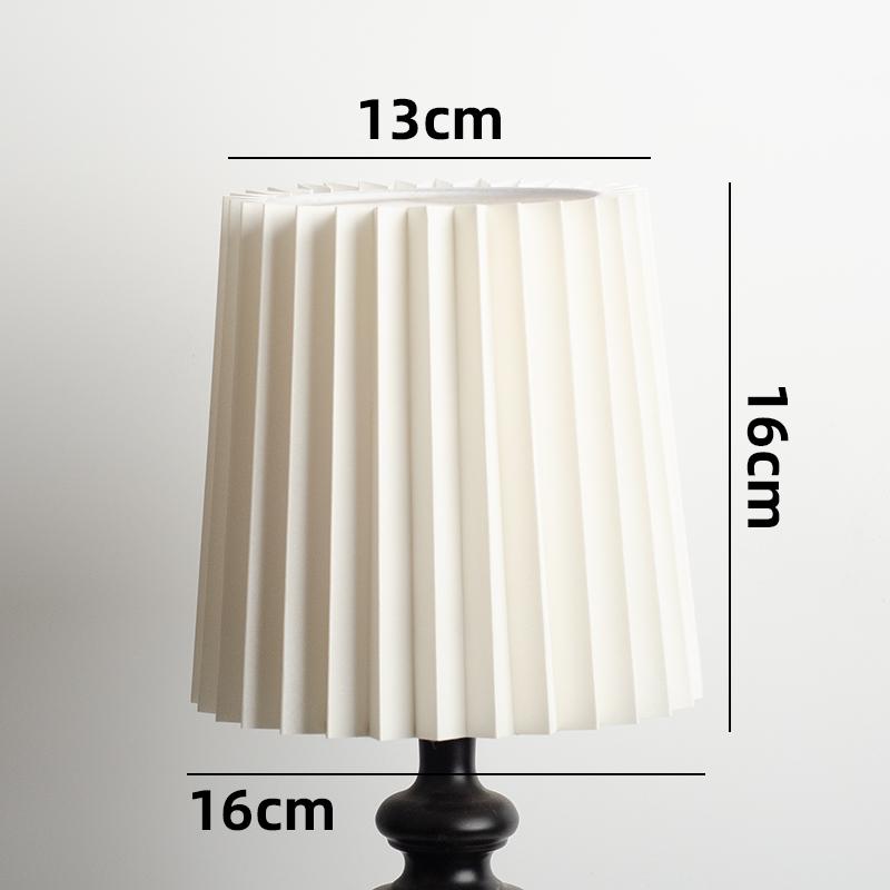 Retro Linen Fabric Floral Pattern Lampshades Pastoral Style Pleated Table Lampshade Bedroom Hotel Bedside Floor Lamp Cover