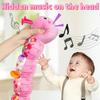 Jucarie de plus 3-in-1 Musical Caterpillar Toy, Pink, 50cm, Infant Sensory Development Soothing Plush Doll