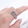 Multi-layered Copper Opening Adjustable Ring Female Finger Ring Korean Style Ring Rhinestone Ring