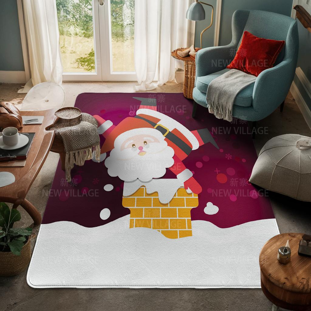 Hauseingangsteppich Fußmatte Haustür Wohnzimmer Bad Fuß Badezimmer rutschfest wasserabsorbierend Teppiche Bad Frohe Weihnachten Winter