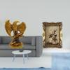 Majestic Sculpture And Vintage Photo Frame Ornament Decorative Artwork for Home Office Tabletop
