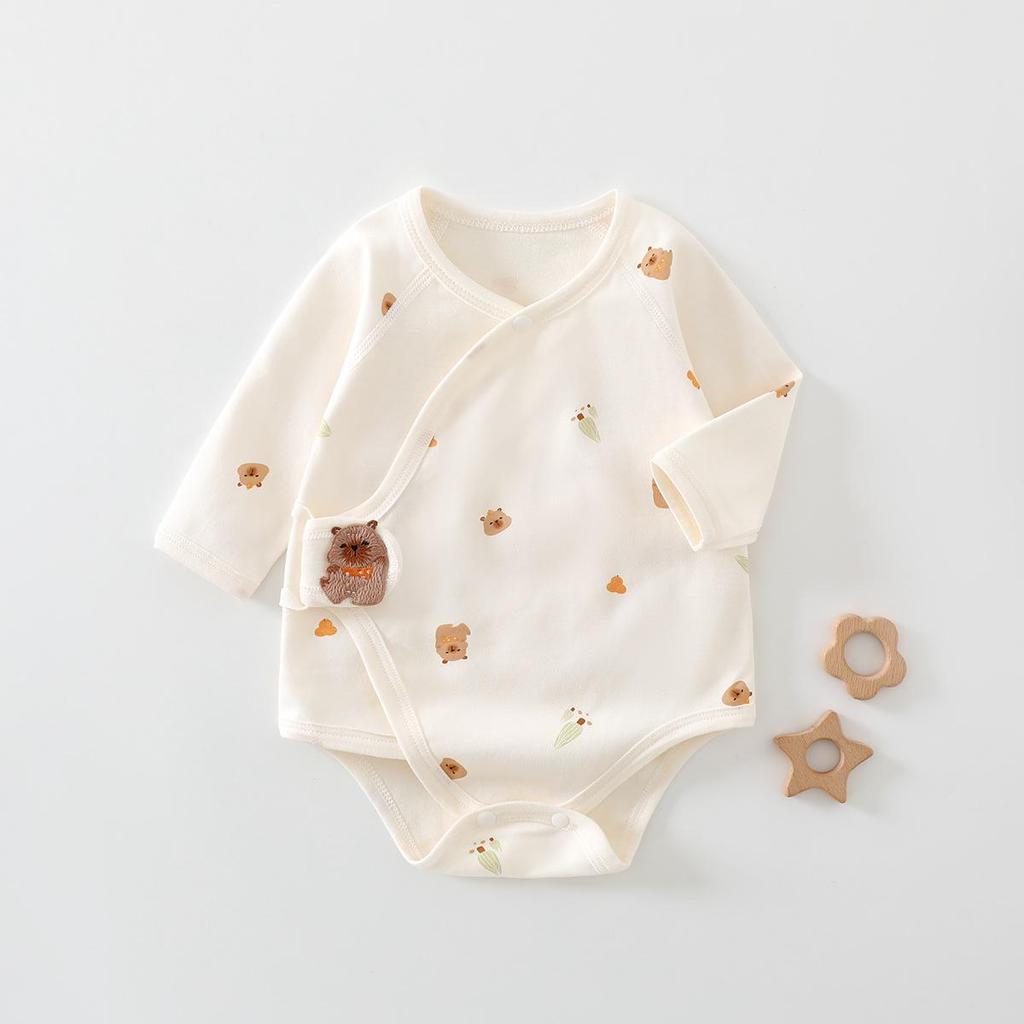 A-Class Pure Cotton Long Sleeve Newborn Romper - Boneless, Spring Wear for Babies