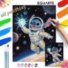 Stitch Astronaut Space Galaxy Digital Oil Painting Art Kit Hand Filled Home Decor