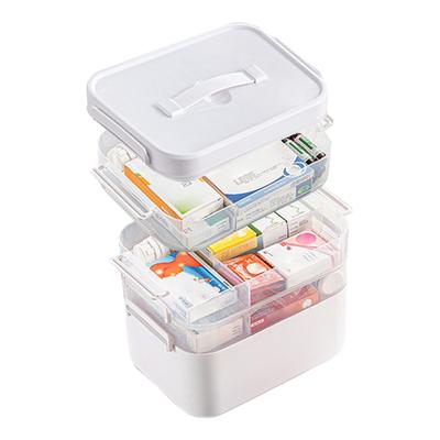 Scatola Portatile per Conservazione Medicine Organizer Pillole Grande Capacità Design Multi-strato Trasparente Medicine